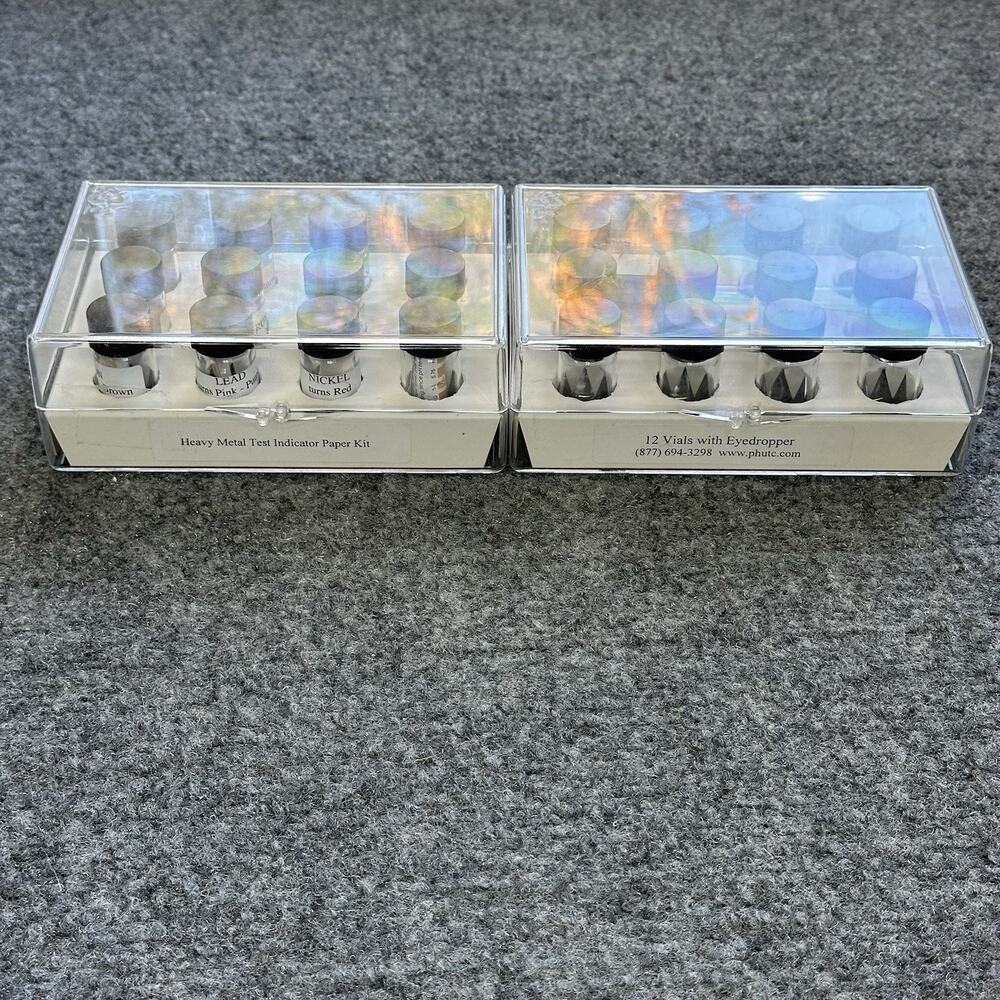 Testing Kit Detect (12) Different Precious Metals Storage Box & Vials & Dropper
